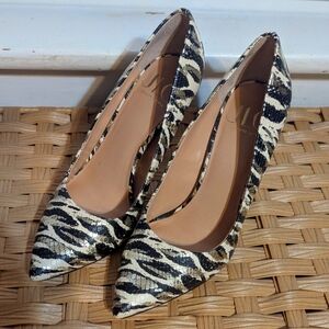 JLo Brand, zebra print heels